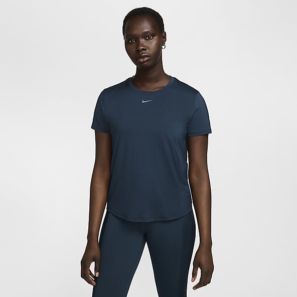 Blue nike t shirt women's deals